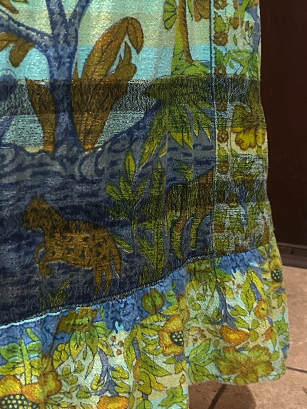 Nepalese Cotton Animal Jungle Ruffle Skirt - Picture 5 of 10